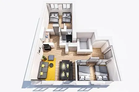 Marienplatz Apartment 2 Bedrooms Living Room Kitchen Monaco di Baviera